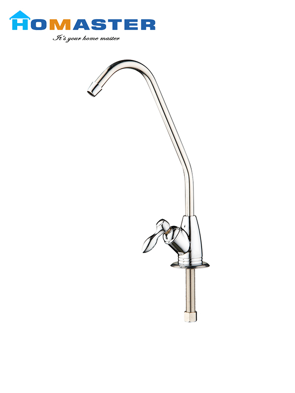 Pyramidal Handle Goose Neck Faucet for Water Purifier