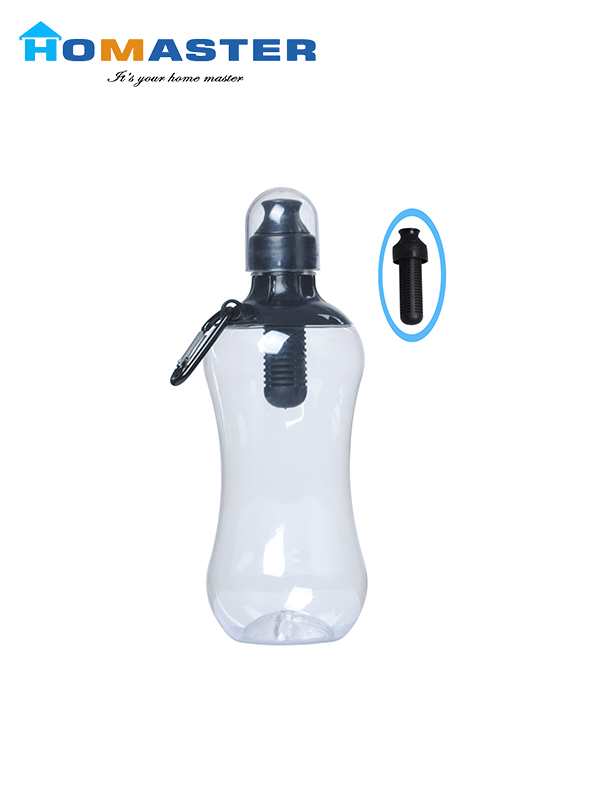 Transparent 550ML Water Sports Bottle with Filter