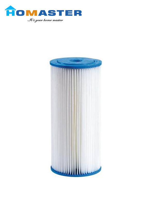 Pleated Water Filter Cartridge with 4.5 Inch Diameter